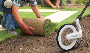 Plott Carta measuring wheel sod turf installation