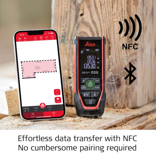 Leica DISTO D2G-2 NFC Bluetooth data transfer