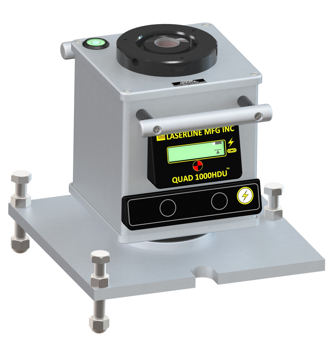 QUAD 1000HDU mounted on the collapsed trivet base ready for transport