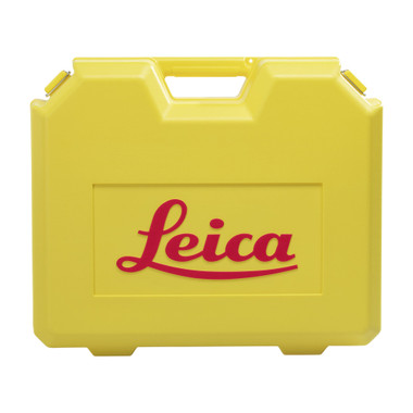 Leica yellow hard carrying case supplied with the Rugby 60DG dual grade laser kit