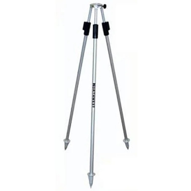 Northwest Instruments NTP12 aluminum prism pole tripod with pointed steel feet, 48 to 72 inches