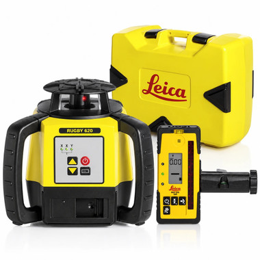 Leica Rugby 620 rotary laser package 6005986 with Rod Eye 160 Digital