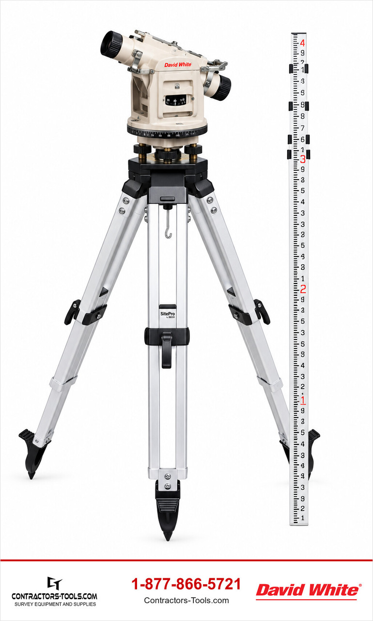 David White LT8-300P universal level-transit 44-8871-K1 with optical plummet
