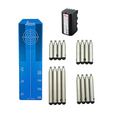 Leica 6016066 Piper green accessory package: 16 feet, large blue target insert and GEB221 battery