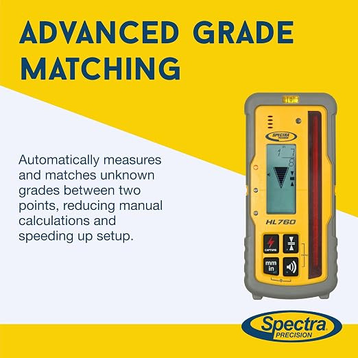 Spectra HL760 receiver paired with a Spectra grade laser for automatic Grade Match