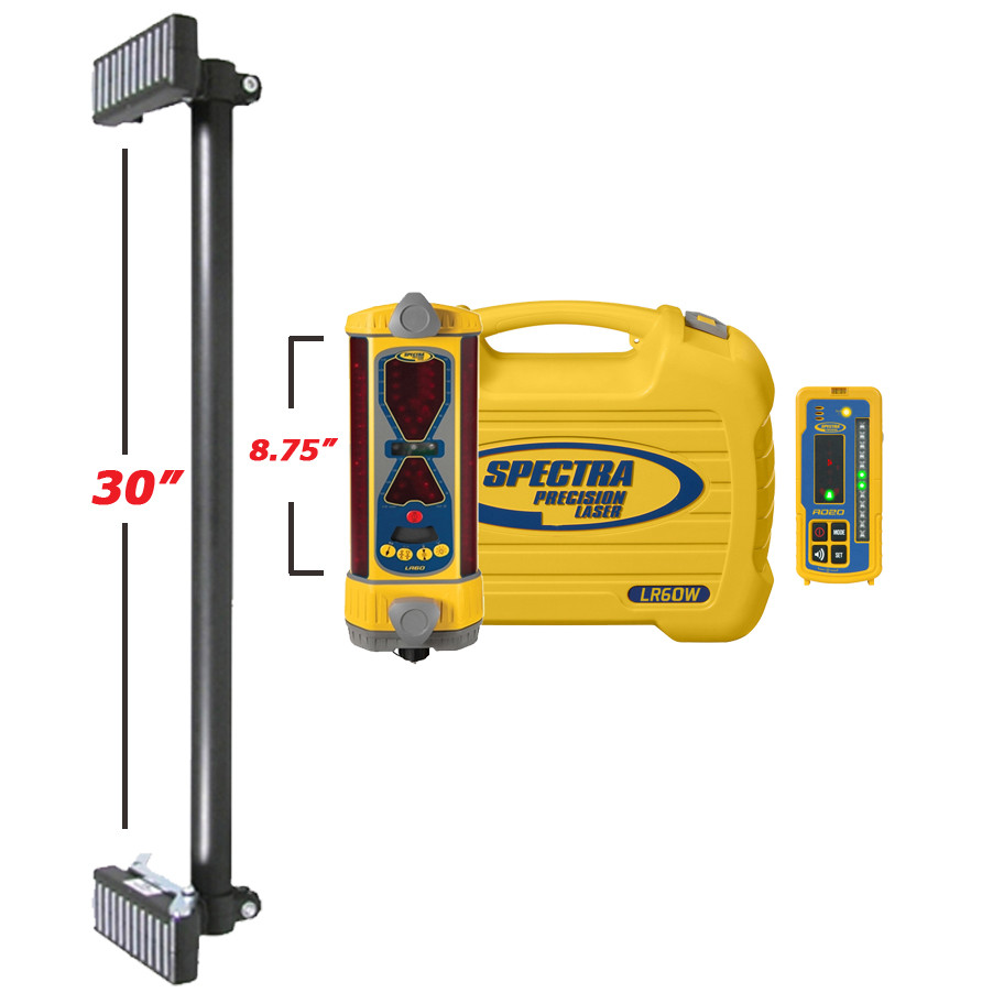 Spectra Precision LR60W-MM Laser Machine Display Receiver (NiMH) RD20 Wireless Remote Display and MM-1 Magnetic Mount view 2