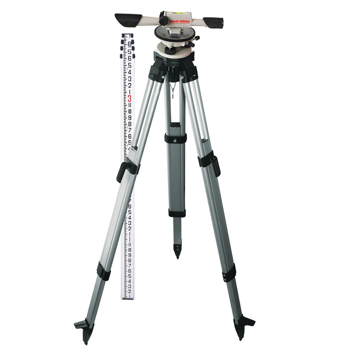 David White L6-20 Meridian Level INCHES Package with Rod and Tripod 44-8824-1C view 4