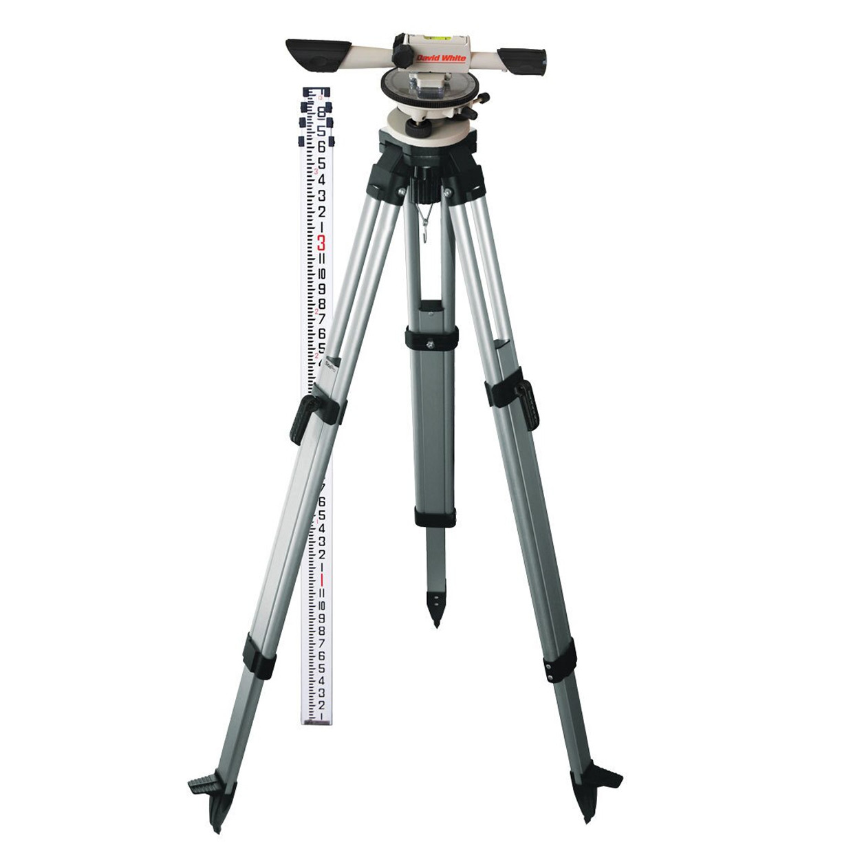 David White L6-20 Meridian Level TENTHS Package with Rod and Tripod 44-8824-1T view 6
