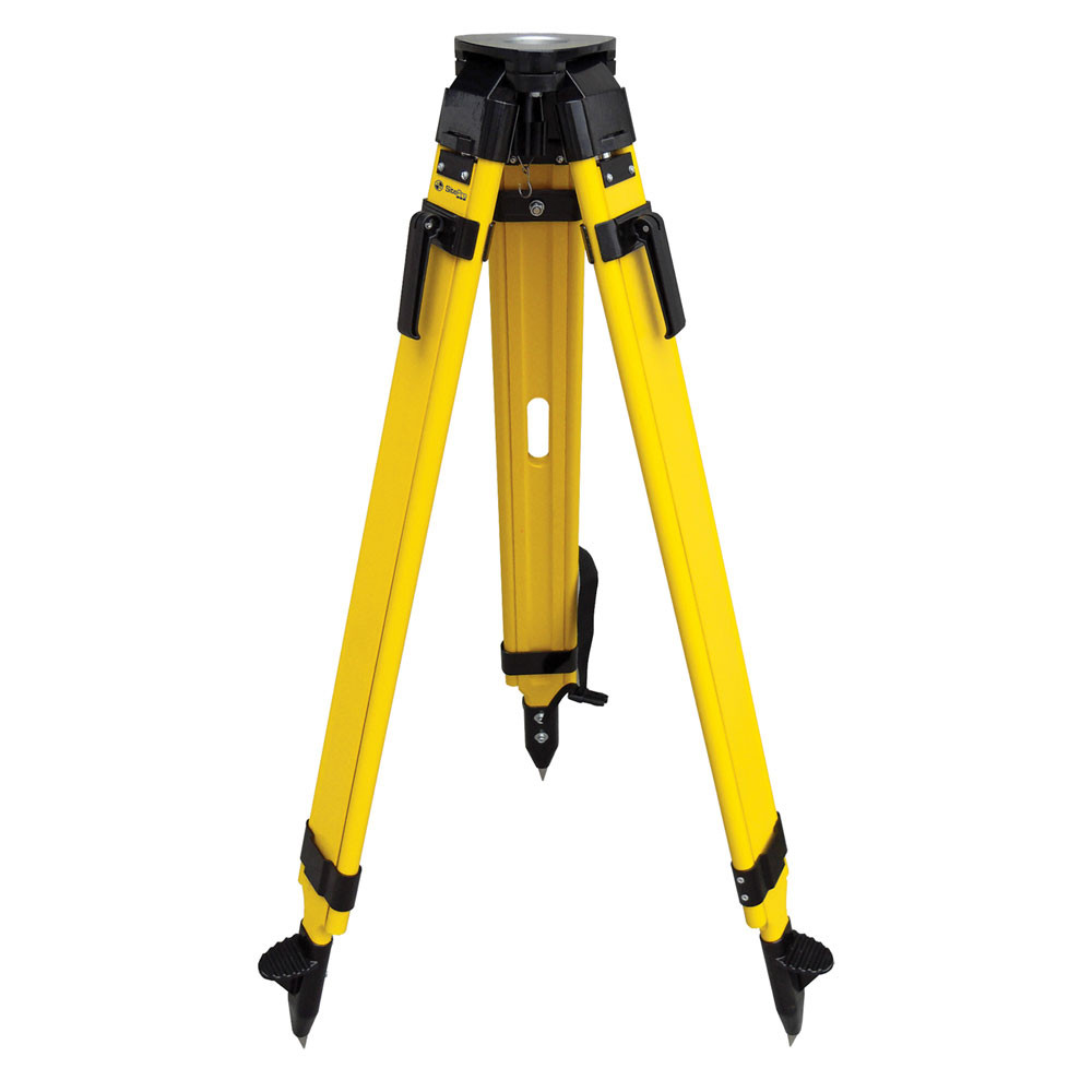 SitePro WDF20-B Wood and Fiberglass Tripod - Heavy Duty - Quick Clamp 42 to 72-inches Extended