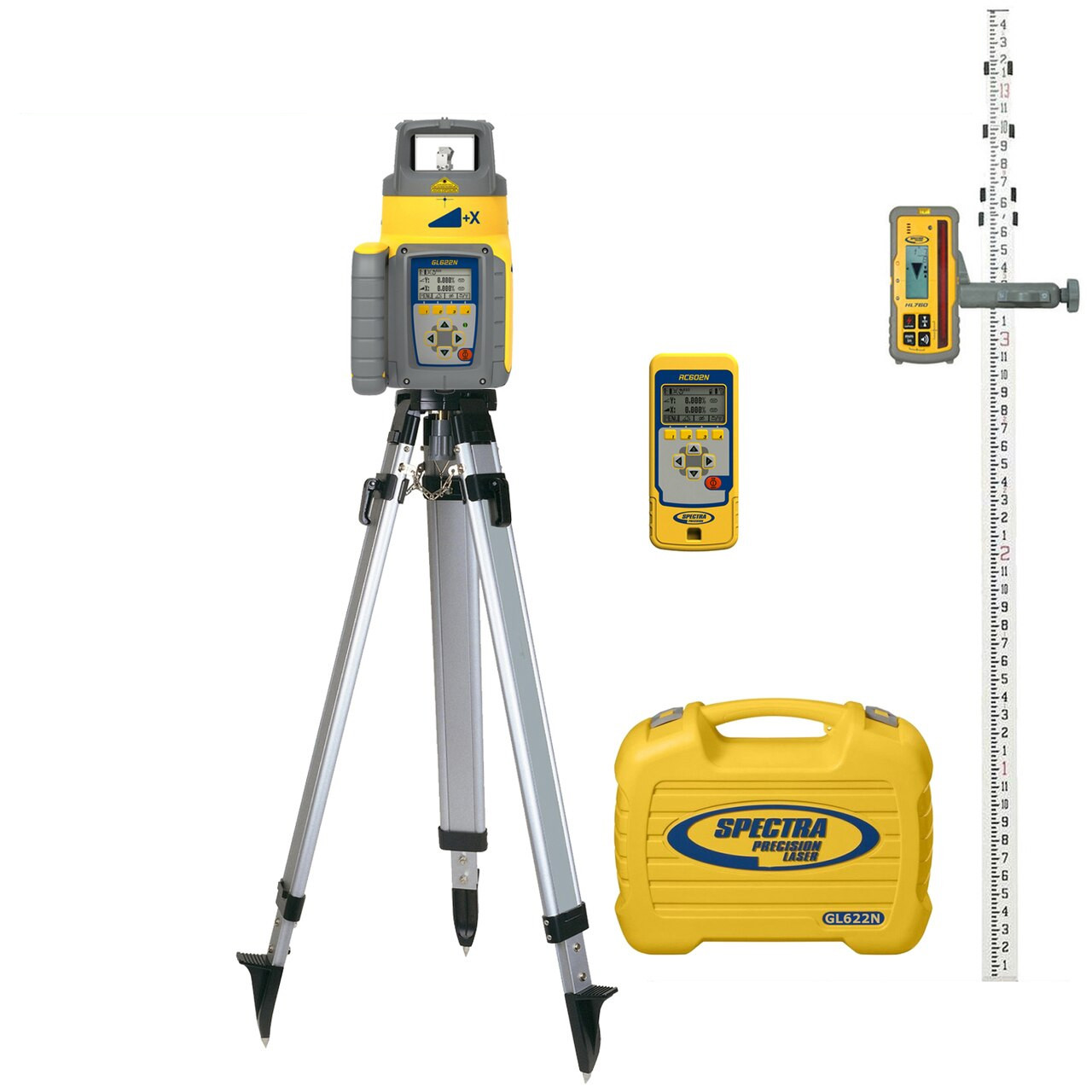 Spectra Precision GL622N-27 Dual Grade Laser INCHES Package with HL760 Receiver, Remote and Tripod view 6