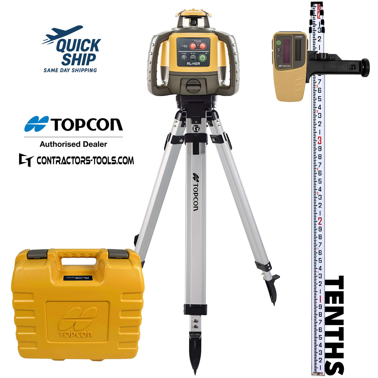 Topcon RL-H5A Self-Leveling Laser PS.DB Kit with…