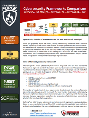 cybersecurity framework comparison guide