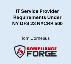 IT Service Provider Requirements Under NY DFS 23 NYCRR 500 IT Service Provider Requirements Under NY DFS 23 NYCRR 500