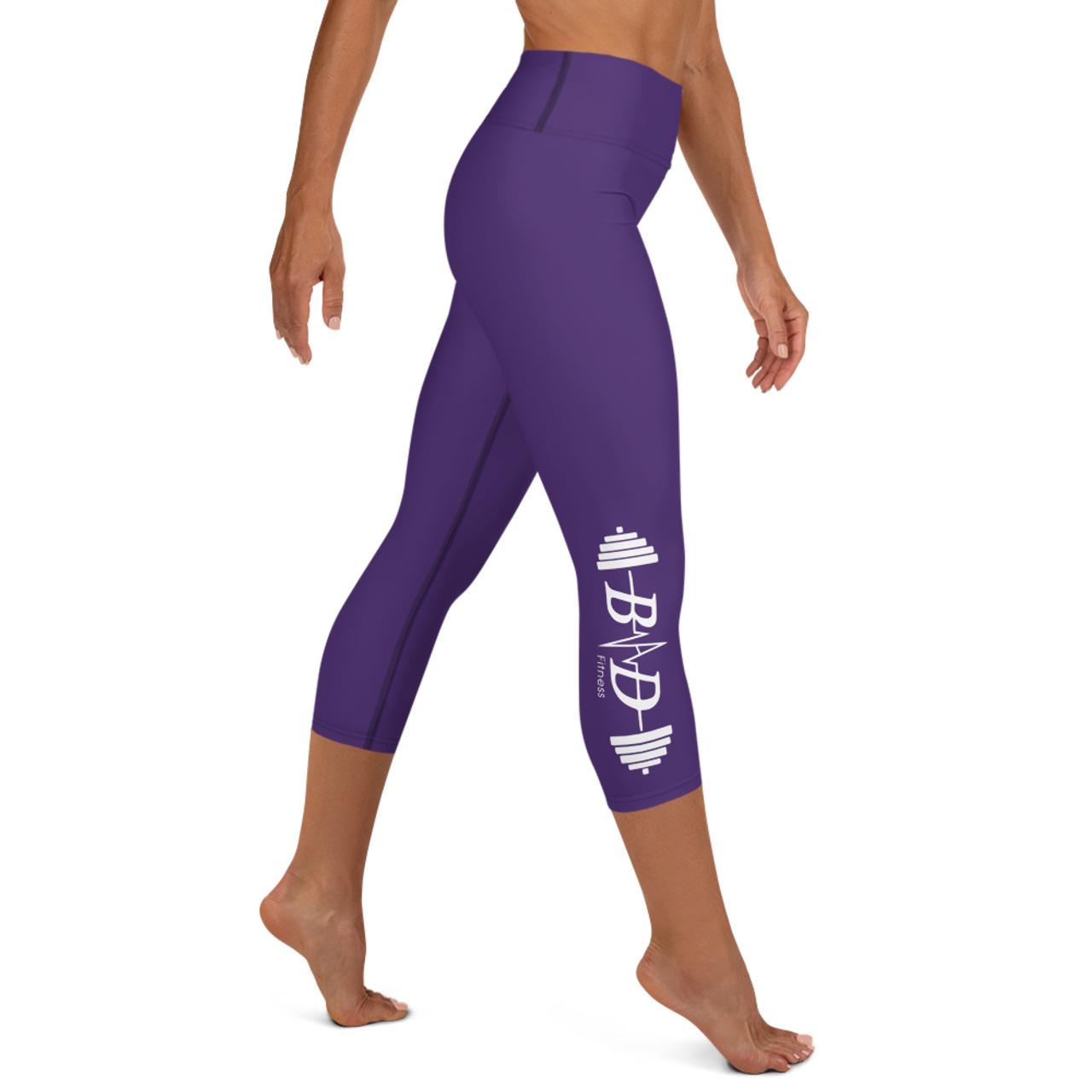 Purple & White B.A.D. Yoga Shorts - B.A.D. Fitness Apparel