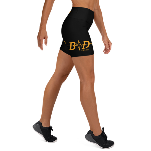 Black and Yellow B.A.D. Women's Shorts