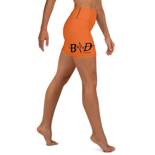 Orange & Black B.A.D. Yoga Shorts