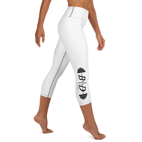 White & Black B.A.D. Yoga Capri Leggings