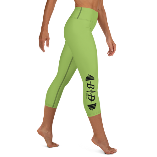 Green & Black B.A.D. Yoga Capri Leggings