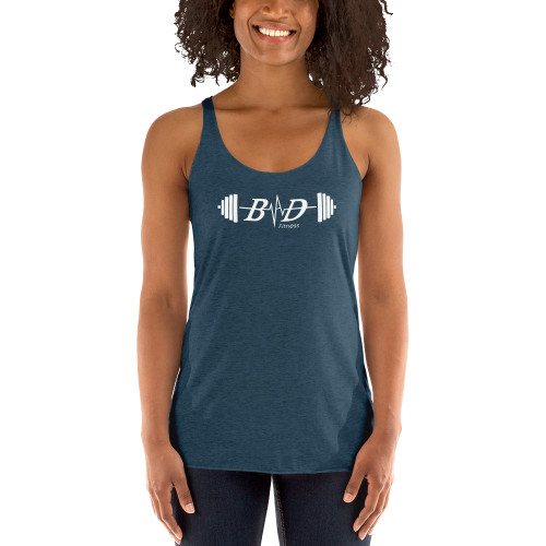 Women's Racerback Tank (white logo)