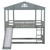 Twin over Twin House Bunk Bed with Convertible Slide and Ladder,Converts into 2 Separate Platform Beds