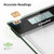 Electronic Weight Scale White Digital Body Weight Bathroom Scale, Large Blue LCD Backlight Display, High Precision Measurements,6mm Tempered Glass
