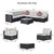 Outdoor Garden Patio Furniture 7-Piece PE Rattan Wicker Sectional Cushioned Sofa Sets with 2 Pillows and Coffee Table