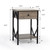 Set of 2 Nightstand Industrial End Table with Drawer, Storage Shelf and Metal Frame for Living Room, Bedroom, XH