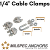 1/4'' Cable Clamps Pack of 4