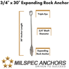 3/4'' x 30'' Expanding Rock Anchors