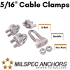  5/16'' Cable Clamps Pack of 4