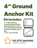 4" Ground Anchor Cable Assembly Kit w/ Drive Rod