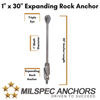 1" x 30" Expanding Rock Anchor