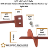 5/8'' x 24'' HDPE Pipe  Anti Flotation Anchor w/ Split Bolts- Painted