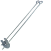 3/4" x 48" with 6" Helix Galvanized- Set of 2