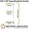 3/4" x 60" Expanding Rock Anchor