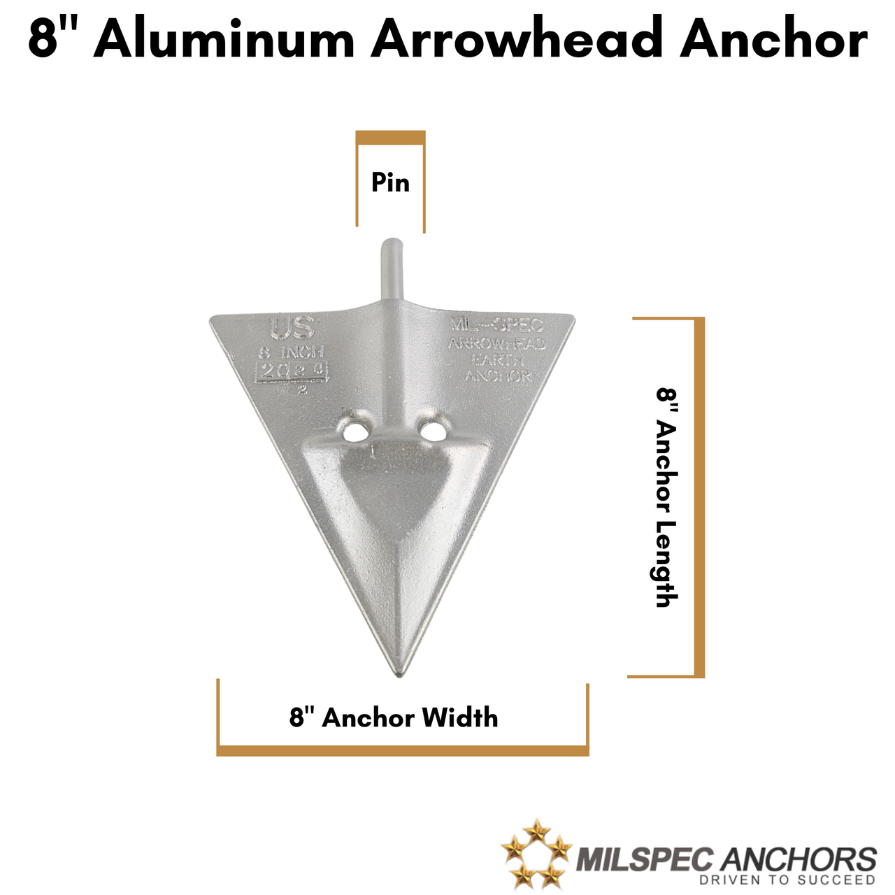 8" Arrowhead Earth Anchor