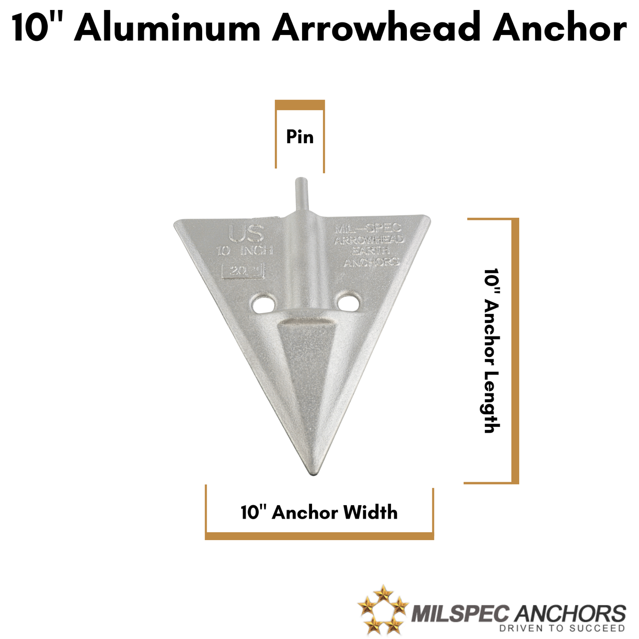 10" Arrowhead Earth Anchor