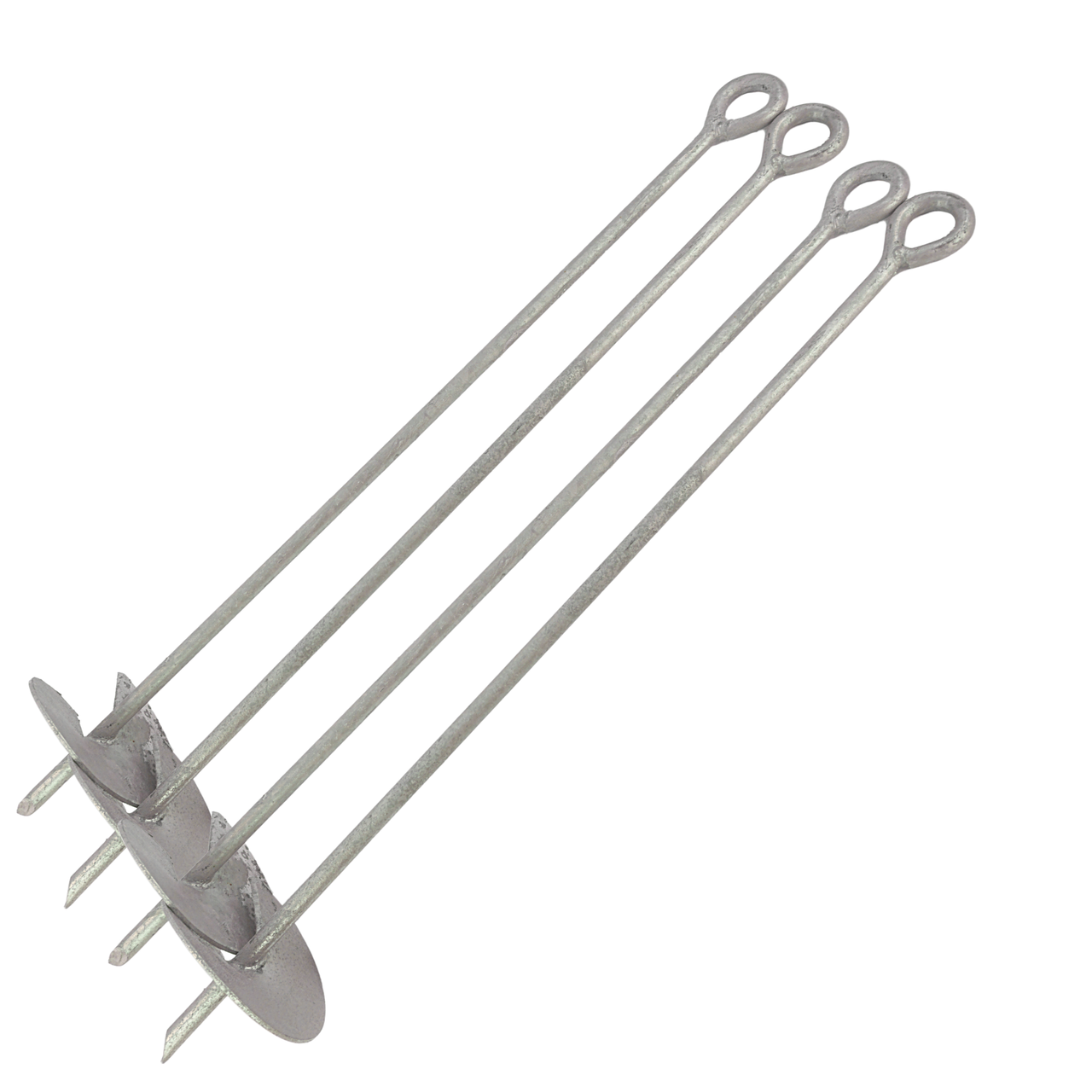 5/8" x 36" w/ 6" Helix Galvanized- Set of 4 