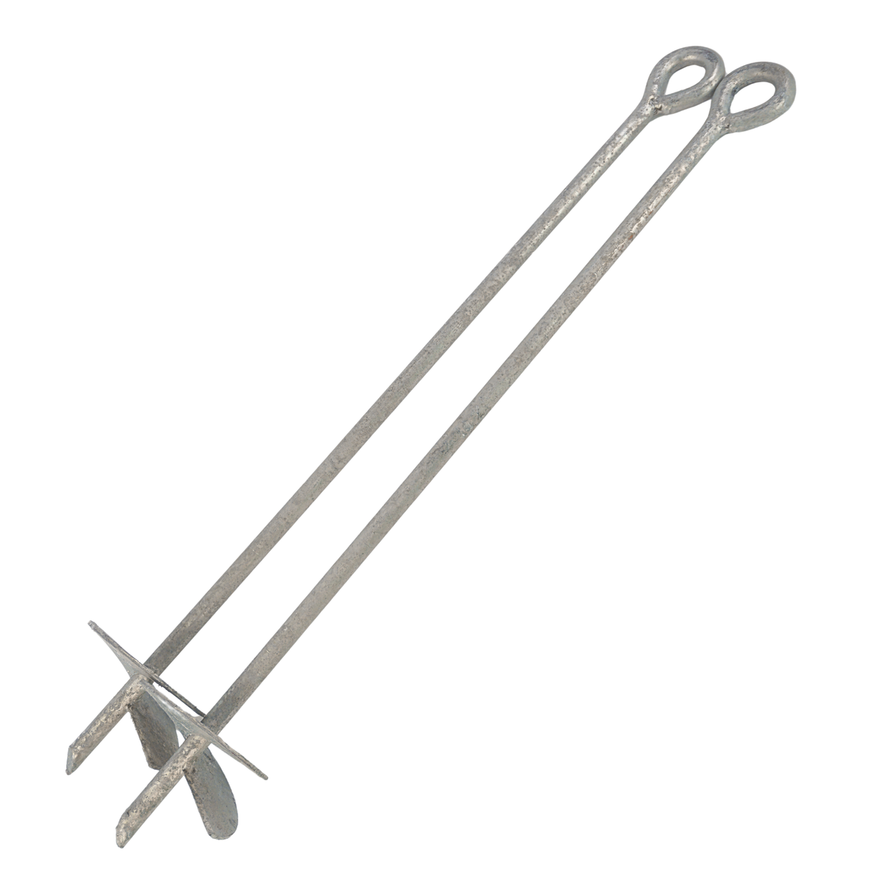 3/4" x 36" w/ 6" Helix Galvanized- Set of 2