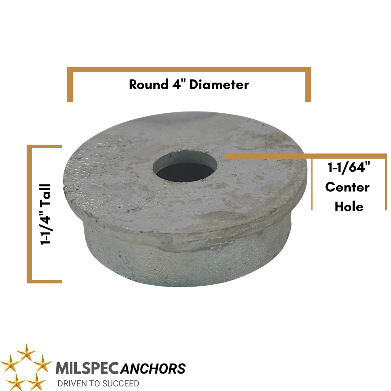 4" Round Floor Support Top