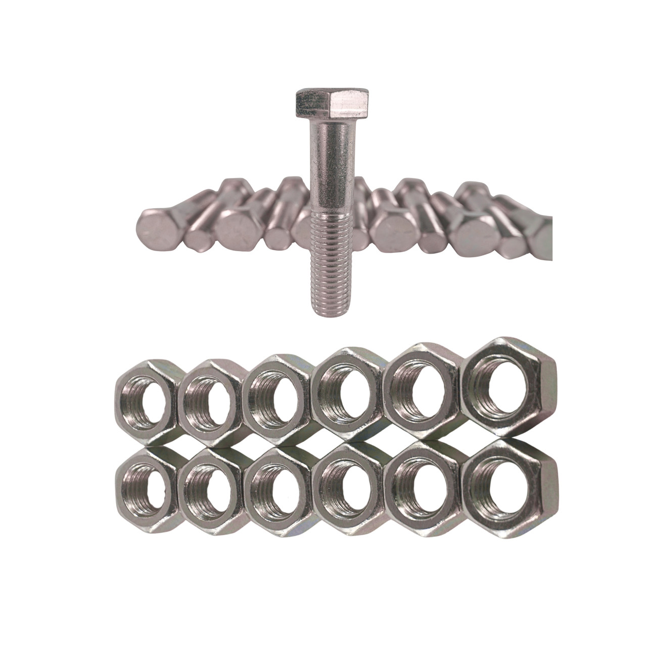 3/4" x 3-1/2" Zinc Plated Bolts & Nuts Pack of 12