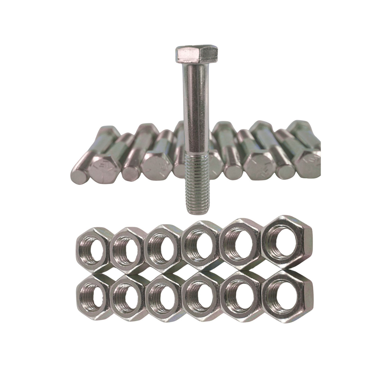 3/4" x 4-1/2" Zinc Plated Bolts & Nuts Pack of 12