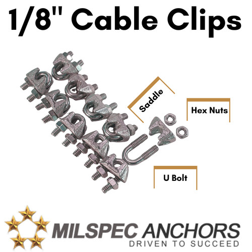 1/8'' Cable Clips Pack of 10
