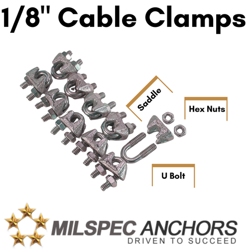 1/8'' Cable Clamps Pack of 10
