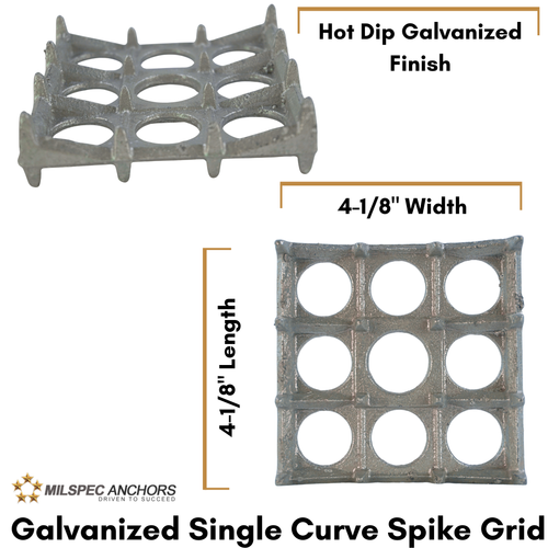 Single Curve Spike Grid- Timber Construction MADE IN USA