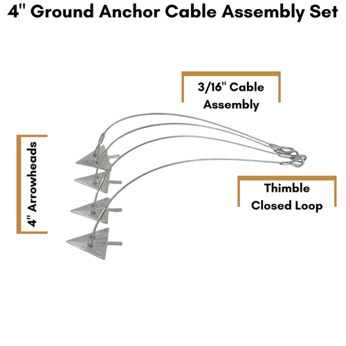 4'' Ground Anchor Cable Assembly Set 