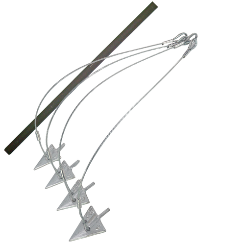 4" Ground Anchor Cable Assembly Kit w/ Drive Rod