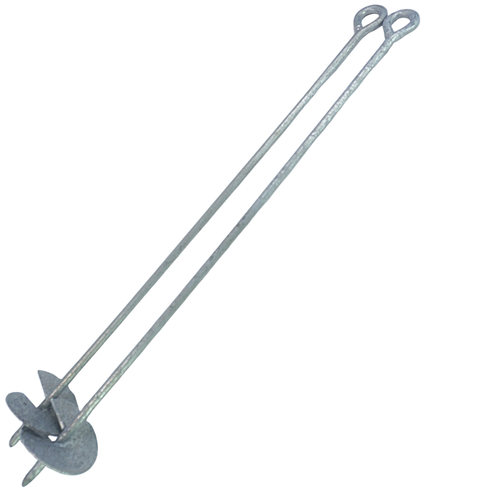 3/4" x 48" with 6" Helix Galvanized- Set of 2