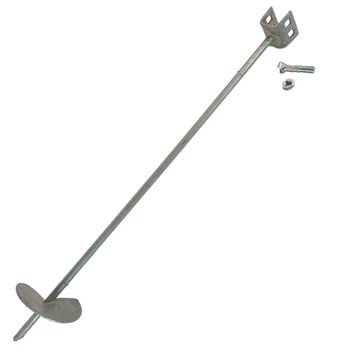 5/8'' x 36'' w/ 6" Helix Galvanized DTH - Individual