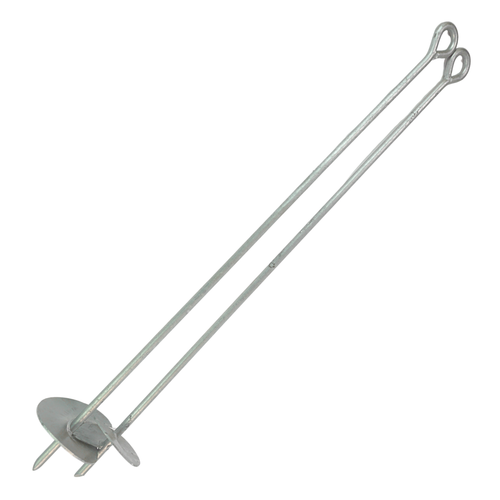 5/8" x 48" w/ 6" Helix Galvanized- Set of 2